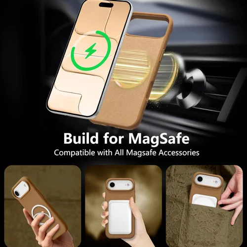 Vista 333 de Funda magnética de silicona para iPhone 13 Pro, color blanco antiguo [Compatible con Magsafe] [Forro de microfibra suave antiarañazos], funda