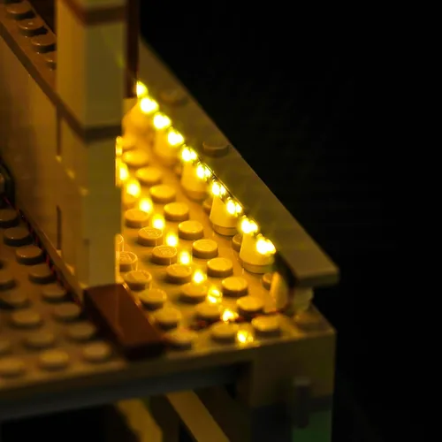 Vista 6 de Kit de luz LED mejorado para Lego The Great Hall, versión RC compatible con Lego 76435 (modelo no incluido)