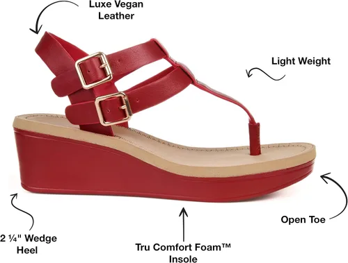 Vista 2 de Journee Collection Sandalias de cuña Tru Comfort Foam Bianca para mujer Blanco 0