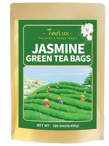 Vista 24 de TeeLux Bolsas de té verde menta, té verde con menta, menta verde y citronela, con cafeína, 100% real y natural, 100