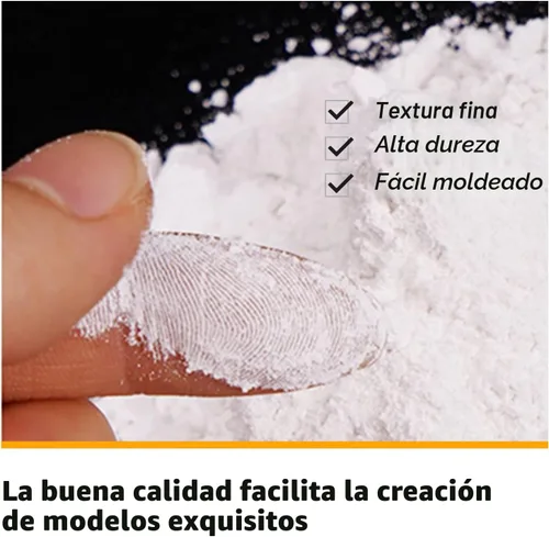 Vista 6 de Falling in Art 1 lb (0,45 kg) Yeso de París en Polvo - Kit de Polvo para Moldes de Mano, Cemento de Yeso, Polvo de Yeso para Cerámica y Cerámica
