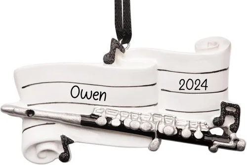 Vista 8 de Adorno de Navidad personalizado de guitarra acústica para instrumento musical 2026 Adorno de guitarra acústica de madera para árbol de Navidad