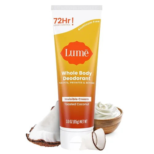 Vista 21 de Lume Desodorante para todo el cuerpo, tubo de crema invisible, control de olores de 72 horas, sin aluminio, sin bicarbonato de sodio, seguro