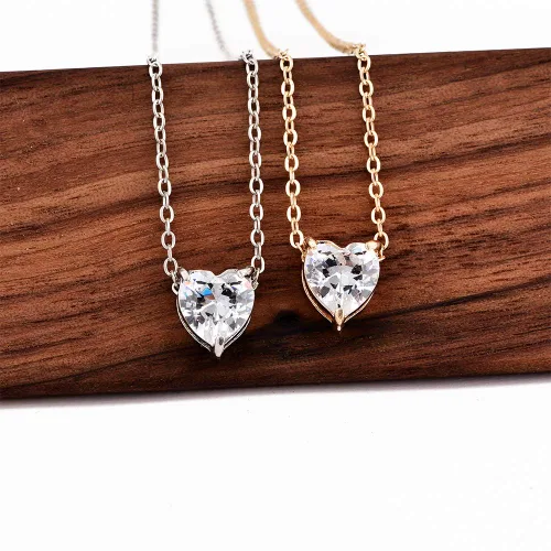 Vista 6 de Gargantilla simple para mujer, gargantilla con dije de corazón, collar de moda, collar de novia, joyería para mujer