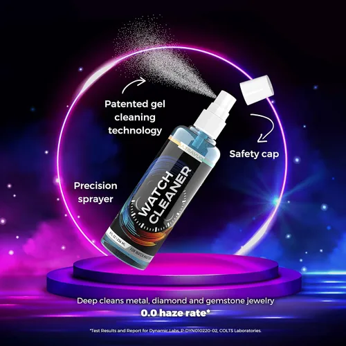 Vista 4 de ULTRAVUE Kit de limpieza de relojes limpia todos los relojes y joyas, incluyendo todos los metales, cristales y goma, 1 espray de gel limpiador