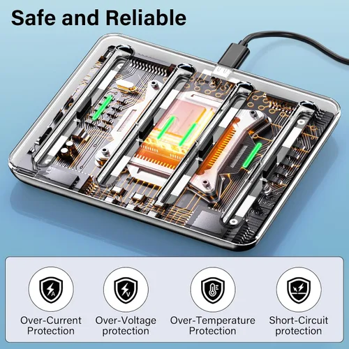 Vista 5 de Switch 2 JoyCon Cargador para Nintendo Switch 2 Joy Con - Base de carga 4 en 1 para Joy-Con 2 controladores, interruptor de carga rápida 2H 2