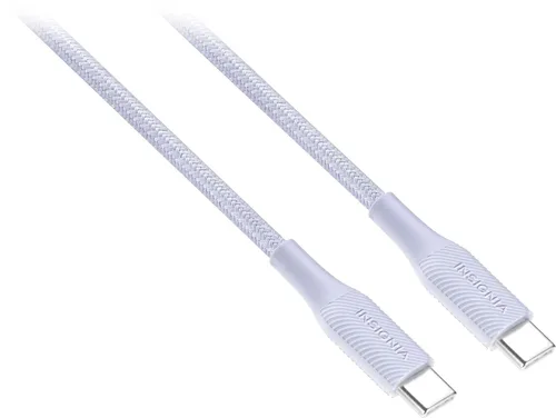 Vista 2 de Insignia Cable trenzado USB-C a USB-C (5 pies, morado claro)
