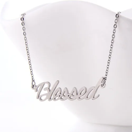 Vista 3 de HUAN XUN - Collar con nombre personalizado en plata dorada