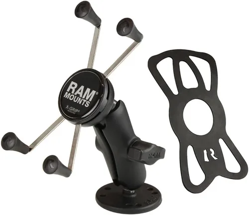 Vista 2 de RAM MOUNTS X-Grip Universal Phone Mount Holder with Drill-Down Base & Medium Arm, Secure Smartphone Cradle for iPhone & Android RAM-B-138-UN10