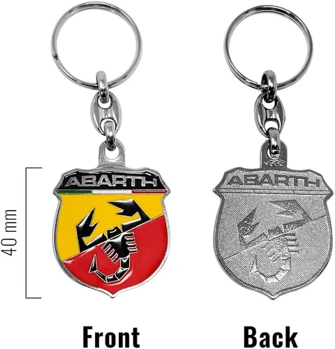 Vista 2 de Abarth 21762 Offizieller Schlüsselanhänger Logo Abarth, Metallschild