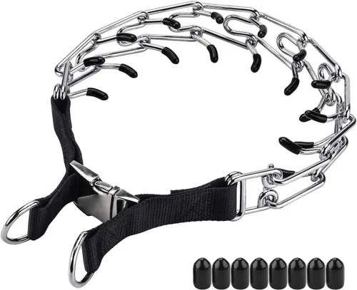 Vista 12 de Collares de púas para perros, collar de perro sin tirones, collar de entrenamiento para perros pequeños, acero inoxidable ajustable con cómodas