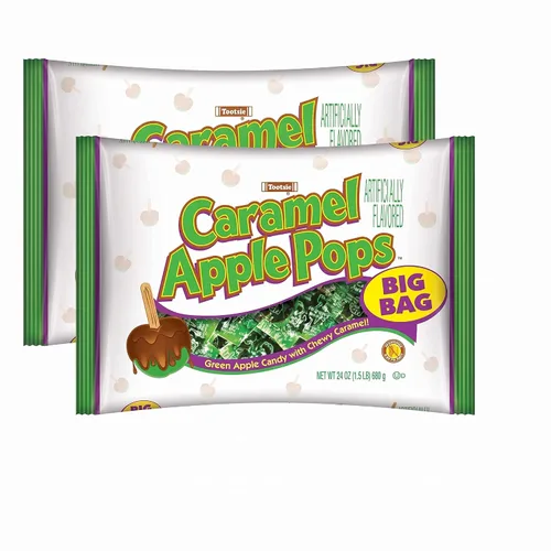 Vista 7 de Tootsie Roll Paletas de manzana caramelo, bolsa de 24 onzas