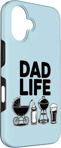 Vista 3 de Dad Life Beer Stroller Bottle Grill Adorable Father Case for iPhone 16