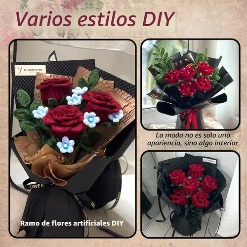 Vista 2 de 300 limpiadores de tuberías gruesos, suministros de manualidades a granel Rojo oscuro y verde