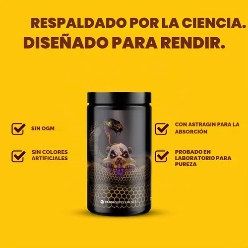 Vista 4 de Underground Bio Labs: Pandamic Pre-Entrenamiento (Grape Bubblegum) 40sv