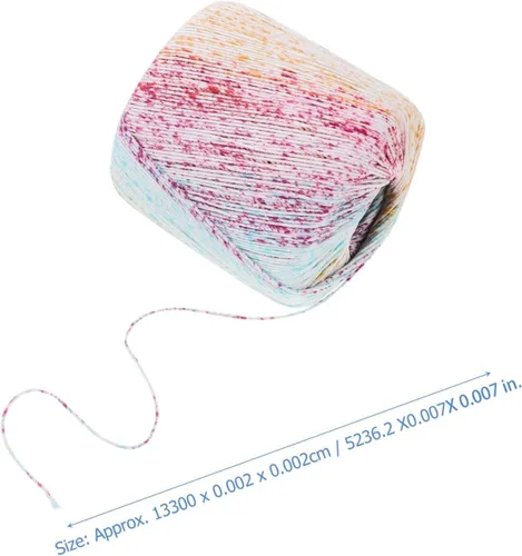Vista 2 de Tamaño 10 hilo de ganchillo ligero digitación hilo de algodón pastel para bricolaje tejer a mano bufandas suéteres chales Como se muestra