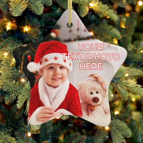 Vista 24 de Adorno personalizado para la primera Navidad del bebé, adornos de Navidad con foto personalizada 2023 con imagen y nombre, regalos personalizados