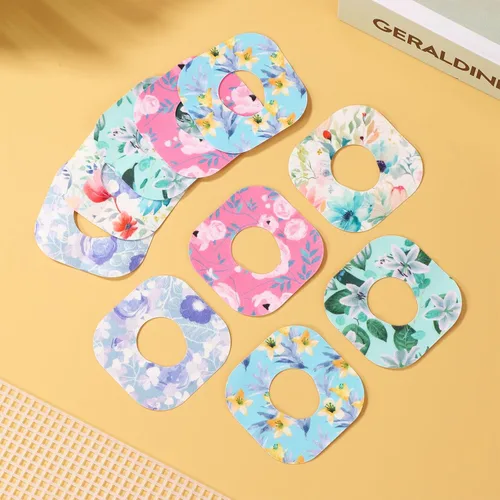 Vista 3 de 25 piezas de cubiertas de sensor para Dexcom G7, parches impermeables con patrón de flores, cinta adhesiva, sensor protector de sensor sobre