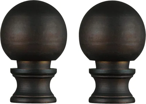 Vista 8 de Ciata Terminales de lámpara decorativos, acabado de latón de 1-1/2 pulgadas, acabado de lámpara Acron Knob (2 unidades)