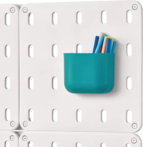 Vista 16 de iDesign Cade - Contenedor organizador modular de plástico sin BPA para colgar, 5.04 x 3.04 x 4 pulgadas, color gris