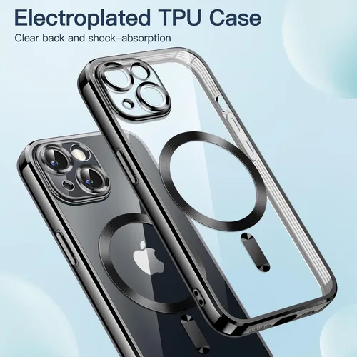 Vista 3 de JETech Funda transparente suave para iPhone 13 de 6.1 pulgadas, protección completa para lente de cámara, compatible con carga inalámbrica MagSafe