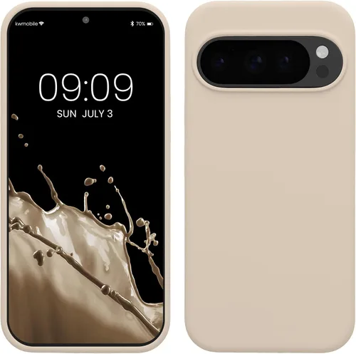 Vista 348 de kwmobile Funda Compatible con Google Pixel 6 Pro - Funda de Teléfono de Silicona TPU con Acabado Suave - Azul Caribe