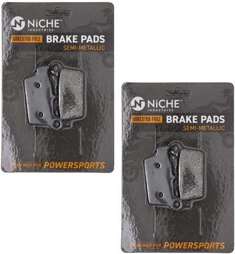 Vista 6 de NICHE Juego de pastillas de freno para Yamaha YZ250 YZ250FE YZ450F Kawasaki KX250 Suzuki RMZ250 RMZ450 delantera/trasera semimetálicas