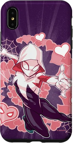 Vista 11 de Marvel Spider-Man Into The Spider-Verse Gwen Stacy Hearts - Carcasa para iPhone 17
