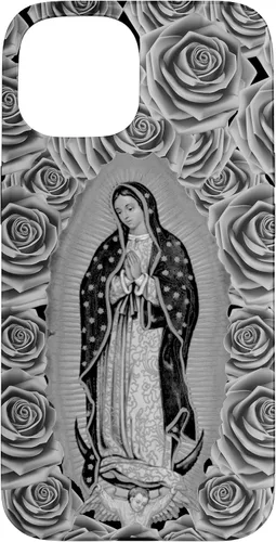 Vista 6 de Funda para iPhone 14 Pro Max Our Lady Virgen De Guadalupe Virgen María Floral