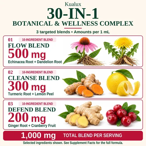Vista 6 de Gotas de drenaje linfático liposomal, fresa, 60 porciones, 2 fl oz