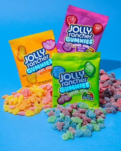 Vista 4 de Jolly Rancher Gummies Sours, sabores originales, 182g/6.4 oz. (importado de Canadá)