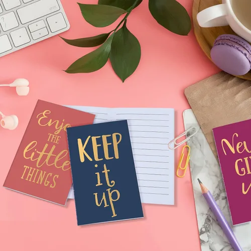 Vista 5 de Zonon 48 cuadernos coloridos divertidos, diarios motivacionales, blocs de notas inspiradores, cuadernos de bolsillo pequeño para niños, profesores