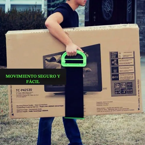 Vista 5 de Correas móviles, paquete de 2 correas de elevación móviles con mango ajustable para 1 persona para mover muebles, electrodomésticos, objetos