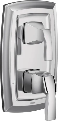 Vista 5 de Moen UT3611NL Voss M-CORE 3-Series Kit de molduras para ducha de 2 manijas con válvula de transferencia integrada, se requiere válvula, de níquel