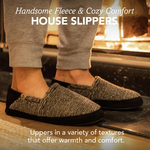 Vista 4 de Acorn Men's Slippers with Memory Foam Insole Suede Sidewall and Rubber Outsole