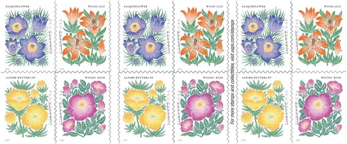 Vista 9 de Sellos postales Mountain Flora Flower US First Class Forever - Celebran la belleza, perfectos para bodas (1 bobina/rollo de 100)