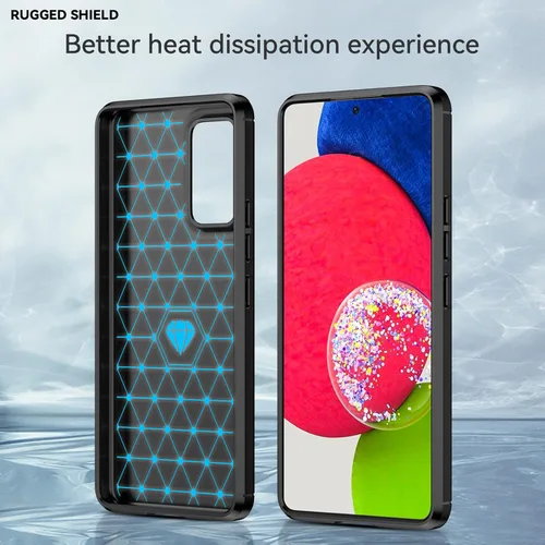 Vista 5 de M MAIKEZI Funda para Samsung A53 5G, funda para Galaxy A53 5G, con protector de pantalla HD, absorción de golpes flexible de TPU parachoques de goma