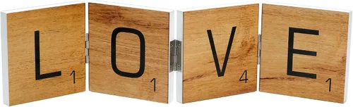 Vista 5 de EXCELLO GLOBAL PRODUCTS Letrero de acordeón con bisagras de madera - Inicio