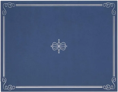 Vista 9 de Sustainable Greetings Kit de soporte para certificados, azul marino, cartulina de certificado de 300GSM, 24 soportes, 24 papeles y 24 sellos