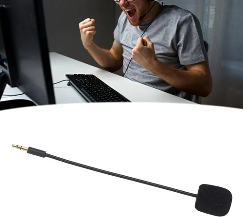 Vista 5 de Vbestlife Micrófono universal de juego de 0.138in, reemplazo del micrófono de auriculares, micrófono de repuesto flexible de 360 grados