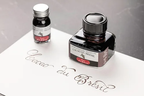 Vista 6 de Tinta para pluma estilográfica Herbin - 1.0 fl oz Embotellada - Cacao du Bresil