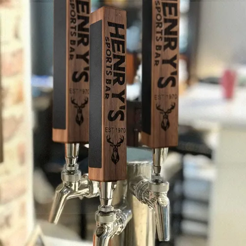 Vista 7 de Mango de grifo de cerveza personalizado, mango de barril personalizado, mango Kegerator grabado con láser con pizarra de tiza, asas de grifo