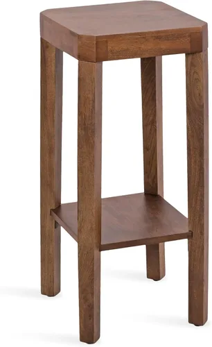 Vista 13 de Kate and Laurel Talcott Mid-Century - Mesa auxiliar rectangular de madera, 22 x 14 x 26 pulgadas, madera natural, mesa auxiliar decorativa