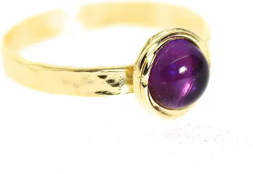 Vista 50 de Anillo de oro de piedras preciosas, anillo de piedra chapada en oro de 14 quilates, anillo de piedra apilable, anillo de oro de piedra pequeña