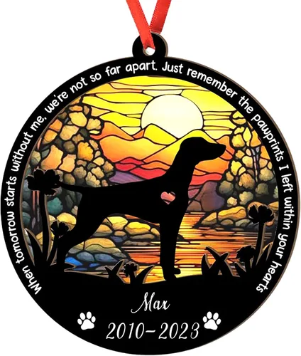 Vista 8 de Adorno personalizado para atrapasoles de sabueso afgano, adorno de Navidad de sabueso afgano – Regalo para perro amante, sabueso afgano