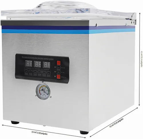 Vista 2 de ZK-260 Máquina de envasado y sellado al vacío comercial Máquina de sellado al vacío de cámara de alimentos de cocina Control de microcomputadora