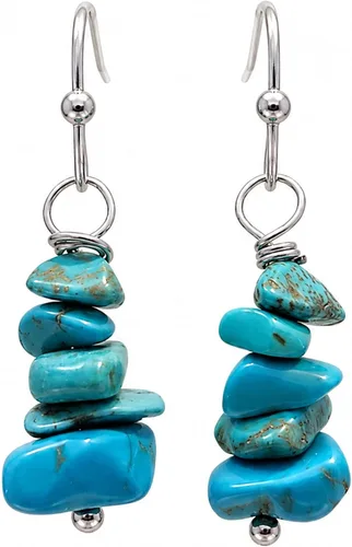 Vista 12 de Natural Gemstone Chip Drop & Dangle Earrings for Women - Small, Lightweight