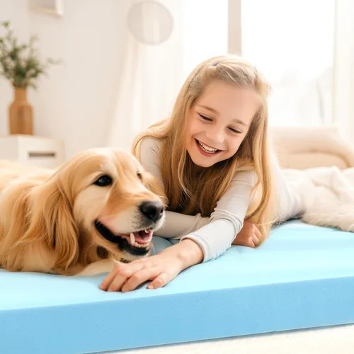 Vista 4 de Subrtex Cubrecolchón de Espuma Viscoelástica, Cubrecolchón de Espuma Viscoelástica con Infusión de Gel, Cubrecolchón para Personas que Duermen