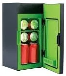 Vista 7 de Gamer Mini refrigerador con capacidad para hasta 8 latas de soda, color negro