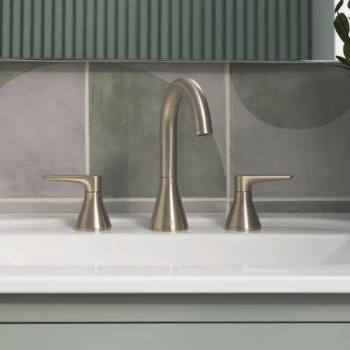 Vista 4 de Aspirations - Grifo de baño de 2 manijas de 8 pulgadas, 1.2 gpm/4.5 L/min con manijas de palanca